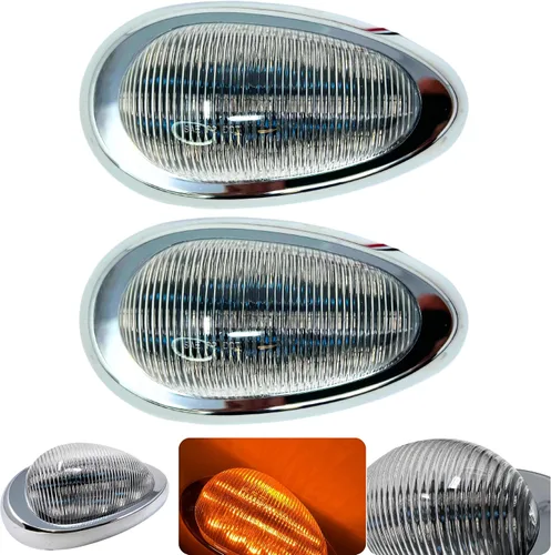 Miniatura 6 de Juego de par (Cantidad 2) de 6" de luces LED para cabina de dormir, color ámbar, para Freightliner Century/Columbia, montaje en superficie, 15 LED
