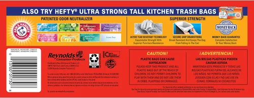 Miniatura 2 de Hefty Renew - Bolsas de basura altas para cocina, blancas, sin perfume, 13 galones, 40