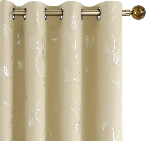 Miniatura 27 de BUHUA - Cortinas opacas blancas, cortinas plateadas, juego de 2 paneles de cortinas con ojales para dormitorio, elegante tratamiento de ventana