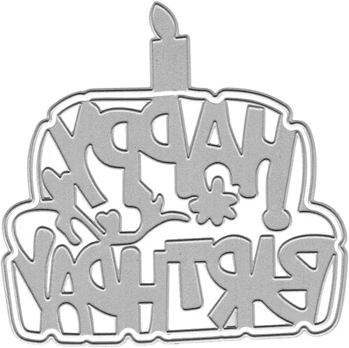 Miniatura 10 de Troqueles de corte de letras curvadas de cumpleaños para hacer tarjetas, troqueles de feliz cumpleaños, palabras de cumpleaños, marco de troqueles