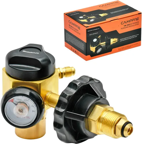 CAMPFIRE Regulador de purga del nitrógeno VN-500 con la presión de la prueba de 500 psi, apoya el modo de la soldadura fuerte, de la purga y de la