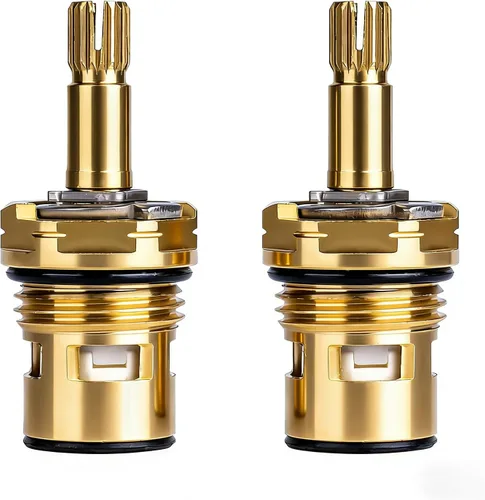 Paquete de 2 cartuchos de grifo compatibles con American Standard 994053-0070A cartucho de válvula de repuesto para grifo de baño y cocina, latón