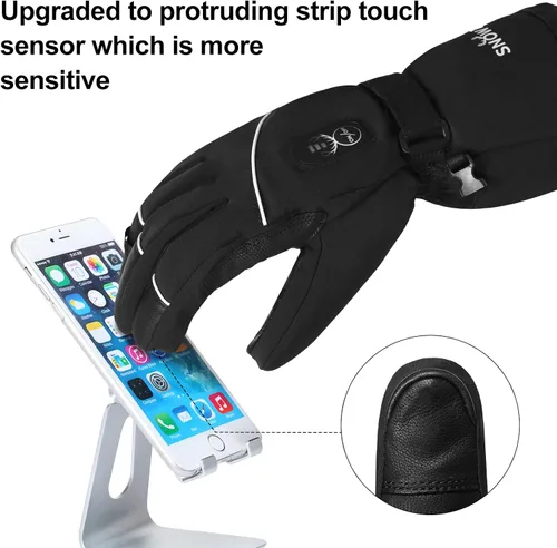 Miniatura 4 de Guantes Calefactables Mejorados para Hombres y Mujeres, Guantes Mitones Eléctricos de Batería para Esquí y Motocicleta