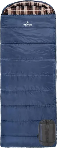 TETON Celsius XL, -25, 20, 0 Degree - Saco de dormir duradero y cálido para adultos y niños. Camping hecho fácil y cálido. Saco de compresión Azul