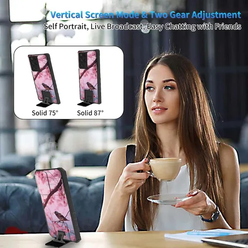 Miniatura 117 de Funda para Samsung Galaxy S22 Ultra 5G, Galaxy S22 Ultra con cubierta de cámara deslizante, funda resistente de doble capa con función atril Black