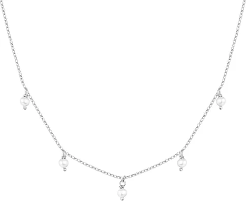 Miniatura 16 de PAVOI Collar de estación chapado en oro de 14 quilates, collares de capas de diamantes simulados, cadena de circonita cúbica para mujer