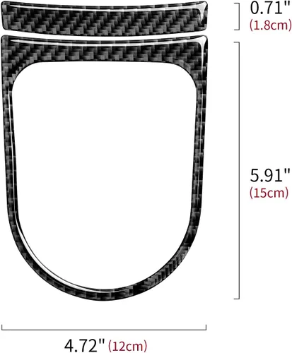 Miniatura 9 de Adhesivo de vinilo de fibra de carbono para panel de marco de engranajes para Ford Mustang 2015, 2016, 2017, 2018, 2019, 2020, 2021, 2022, 2023