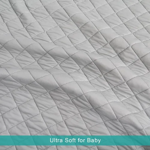 Miniatura 3 de Biloban Edredón para niños pequeños y manta para cuna, súper suave acolchado y ligero, edredón alternativo de plumón, 30 x 40 pulgadas, color gris