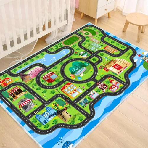 Miniatura 9 de ABC Kids Play Mat, Educational Alphabet Rug with Numbers & Animals, Non-Slip Carpet for Playroom Classroom Nursery, 59x39.4 Inch
