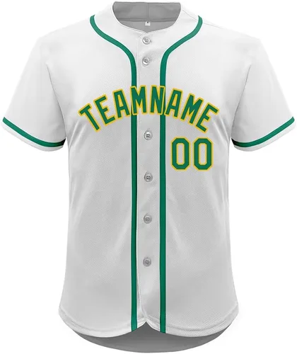Miniatura 40 de Camiseta de béisbol de malla personalizada con botones y número de nombre cosido personalizado para hombres/mujeres/jóvenes