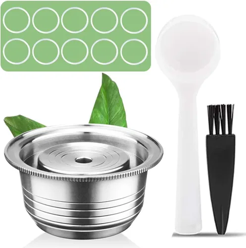 Miniatura 8 de CAPMESSO Cápsulas de café reutilizables de acero inoxidable, cápsulas de café recargables de metal compatibles con Nespresso Vertuoline
