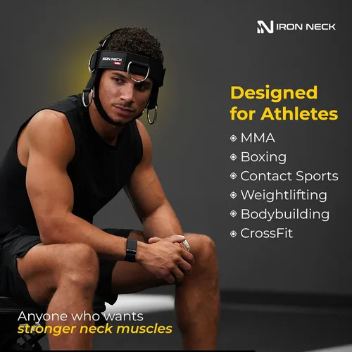 Miniatura 4 de Iron Neck , Versatile Neck Exerciser, Strengthener and Trainer with Adjustable Head and Chin Strap, Portable Head Harness for Weight Lifting, Home