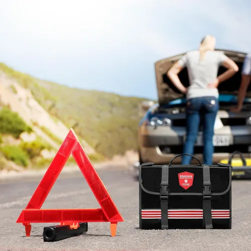 Miniatura 8 de Kit de emergencia para automóvil (126 piezas), regalo para padre, mujer, amigo, esencial de asistencia en carretera de primera calidad con cables