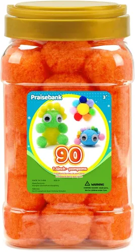 Miniatura 21 de Praisebank 300 pompones de 1 pulgada para artes y manualidades, manualidades en tarro