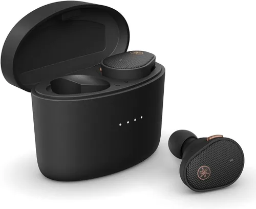 Yamaha TW-E5B - Auriculares inalámbricos verdaderos, auriculares Bluetooth, sonido premium, captura de voz clara CVC, sonido ambiental, IPX5 Negro