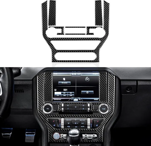 Miniatura 15 de Adhesivo de vinilo de fibra de carbono para panel de marco de engranajes para Ford Mustang 2015, 2016, 2017, 2018, 2019, 2020, 2021, 2022, 2023