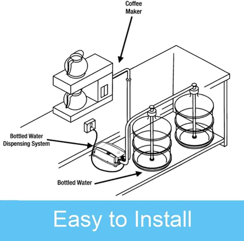 Miniatura 5 de VEVOR Sistema de bomba despachadora de agua embotellada, sistema de dispensación 2x5 galones, dispensador de agua eléctrico automático, bomba