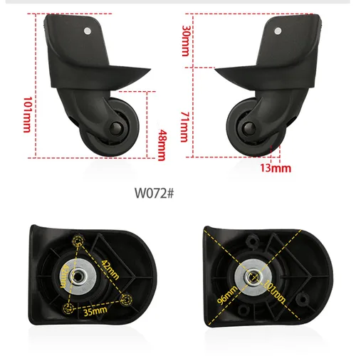 Miniatura 6 de Luggage Wheels,Universal Luggage Casters,1 Pair Luggage Wheel Replacement Spare Spinner Caster for Suitcase Wheel Repair (W077)
