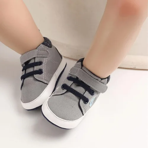 Miniatura 2 de Baby Girl Boy Sneakers Soft Sole First Walking Shoes Toddler High Top Sneakers First Walker Infant Crib Shoes Newborn Baby Canvas Shoes 0-18 Month