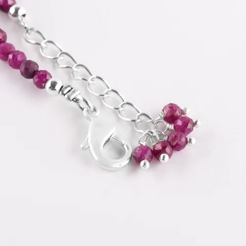 Miniatura 87 de Natural Gemstone Micro Beads Dainty Bangle Bracelet, Handmade Birthstone Jewelry, Healing Chakra Crystals, Silver Plated 8 inch, Birthday Gift for