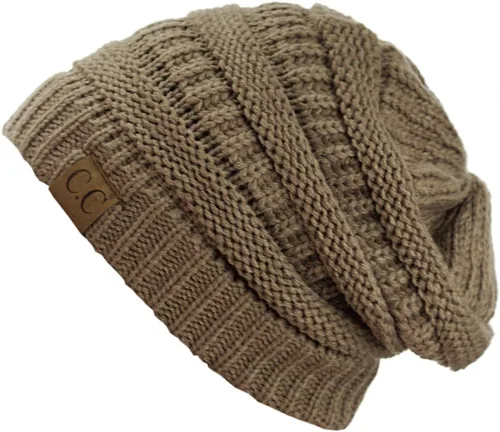 Miniatura 603 de C.C Trendy Warm Chunky Soft Stretch Cable Knit Beanie