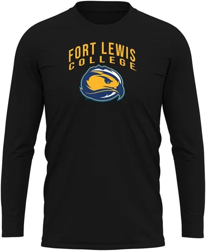 Miniatura 265 de Camisa deportiva de manga larga oficial de la NCAA Collegiate para hombre, colección negra con logotipo primario