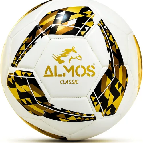 Almos Balón de fútbol clásico de entrenamiento 32 – para clubes, rendimiento de partidos, fútbol en interiores y exteriores, adecuado para césped y