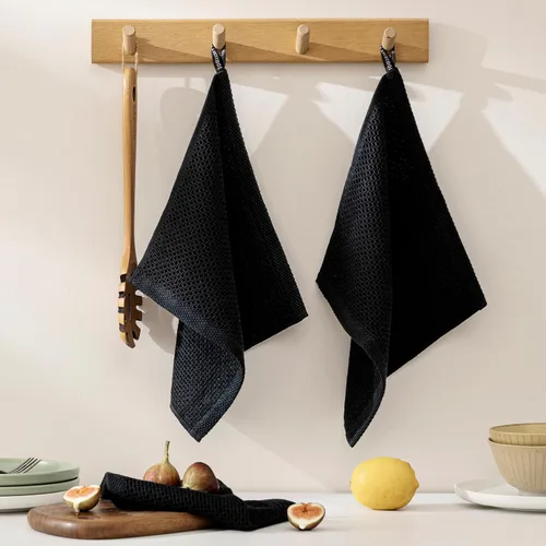 Miniatura 7 de joybest Paños de cocina de algodón, paquete de 8 paños de cocina de tejido de gofre, ultra suaves, absorbentes, paños de secado rápido, trapos