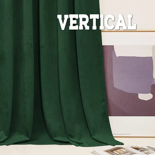 Miniatura 4 de RYB HOME - Cortinas de terciopelo verde cazador, cortinas opacas con aislamiento térmico, decoración para oficina en casa, estudio, 52 pulgadas