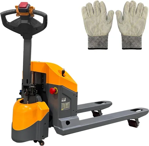 APOLLOLIFT Gato de palet eléctrico, capacidad de 3300 libras, horquillas de 48 x 27 pulgadas, con interruptor de llave de emergencia, transpaleta