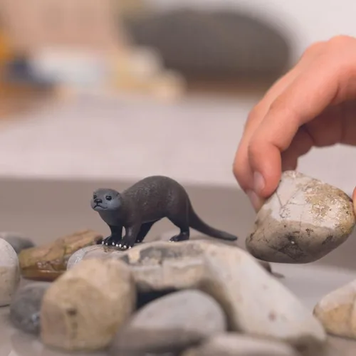 Miniatura 2 de Schleich Wild Life - Juguetes de animales salvajes marinos y oceánicos para niños y niños pequeños, juguete de nutria, edades 3+