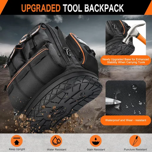 Miniatura 2 de Mochila Bolsa de herramientas - Mochila de herramientas LOKASS Organizador de herramientas resistente, mochila de herramientas HVAC resistente al