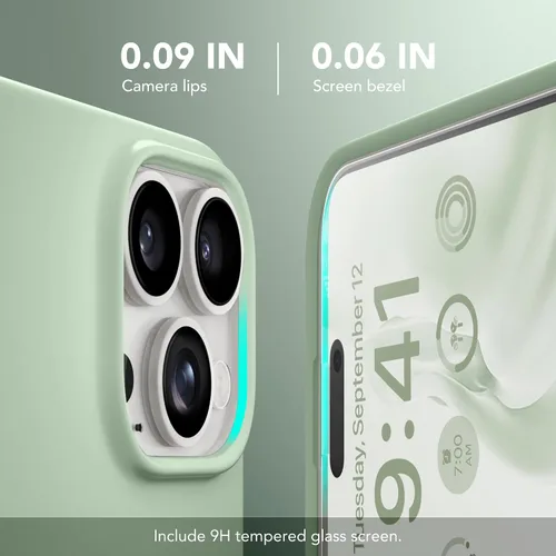 Miniatura 16 de GONEZ Funda de silicona para iPhone 15 Pro Max, compatible con Magsafe, protector de cámara + protector de pantalla, forro de microfibra suave