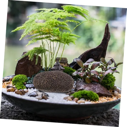 Miniatura 5 de POPETPOP Llavero de piedra realista para exteriores, caja de llaves para jardín, porche, patio oculto