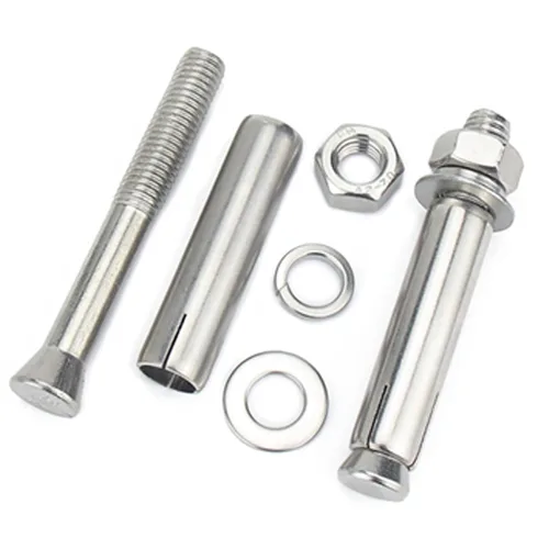 Miniatura 3 de Pernos de expansión, 304 Acero Inoxidable Externo Tuerca Hexagonal Tornillo de Expansión Pernos de Manga Ancla M6x60mm 8Pcs