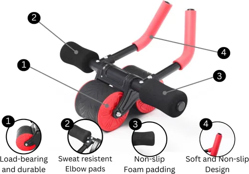 Miniatura 4 de APB Blast Ab Roller, con soporte de codo grueso con resorte de resistencia. Entrenamiento abdominal para ejercicios abdominales y ejercicios