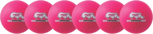 Champion Sports® Rhino Skin® Juego de pelotas de eva de bajo rebote y unidades individuales para patio de juegos, educación física, patio trasero y