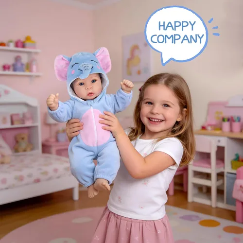 Miniatura 4 de Aori Muñeca de bebé niño de 17 pulgadas, muñecas de bebé de la vida real con kit de alimentación incluido, muñeca de bebé recién nacido que se ve