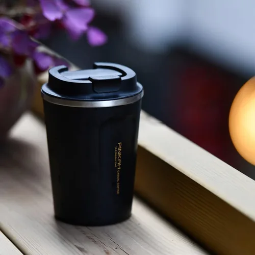 Miniatura 5 de Taza de viaje al vacío de 12 onzas para bebidas heladas/bebidas calientes, taza de café aislada de acero inoxidable de doble pared, taza de café