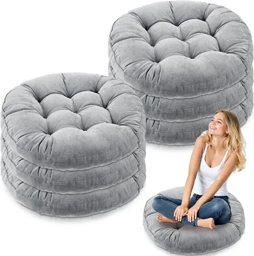 Almohadas de suelo Jerify 22 x 22 Pulgadas Redondas Cuadradas Grandes Almohada de meditación de suelo para salón de clases Meditación para adultos