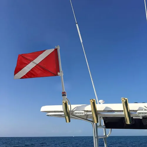 Miniatura 9 de SPEARFISHING WORLD Bandera de buceo con poste para barco T - Top y soporte de caña de seguridad para buceo pesca submarina buceo apnea y esnórquel