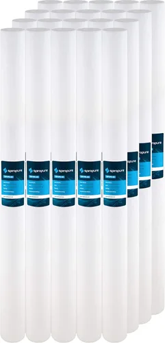 Miniatura 17 de SpiroPure SP-P10-20 20x2.5 Cartucho de filtro de agua de sedimento de polipropileno fundido fundido de 10 micrones SDC-25-2010 (caja de 20)