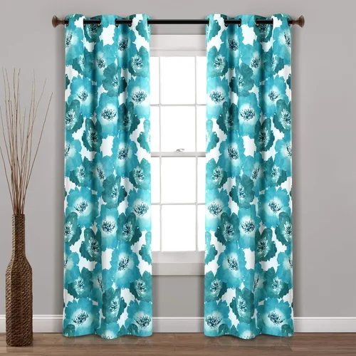 Miniatura 10 de Lush Decor Leah - Juego de 2 paneles de cortinas para oscurecer la habitación, 84 x 52 pulgadas, rojo/naranja