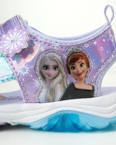 Miniatura 3 de Disney Sandalias para niñas, Frozen o Minnie Mouse con doble correa iluminada (niñaniña)