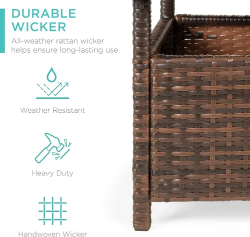 Miniatura 3 de Best Choice Products soporte para sombrilla de patio, muebles de exterior, jardín, alberca Marrón