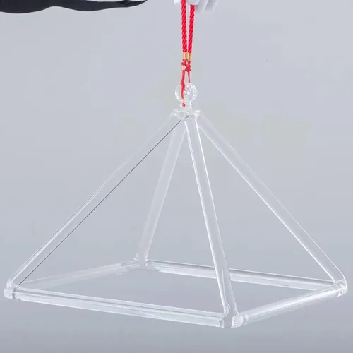 Miniatura 4 de Pirámide cantante de cristal de cuarzo transparente (3-20 pulgadas), instrumento musical curativo con bolsa de transporte para meditación