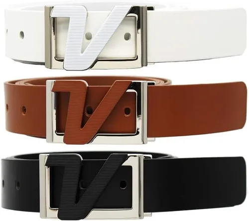 Miniatura 6 de Volvik - Correa de cinturón de cuero sólido italiano 100% auténtico, tamaño libre hasta 46 pulgadas, unisex