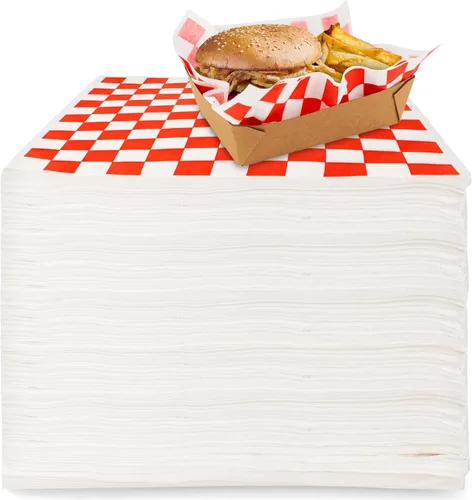 Miniatura 12 de Hojas de papel Deli (250 unidades) de 12 pulgadas, cuadrados, cuadrados, resistentes a la grasa, perfecto para soporte de concesiones, carnaval
