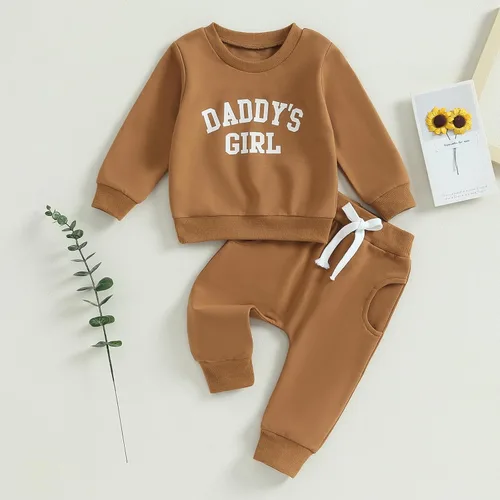 Miniatura 18 de Conjunto de sudadera con estampado para bebé y niña, sudadera larga para otoño e invierno