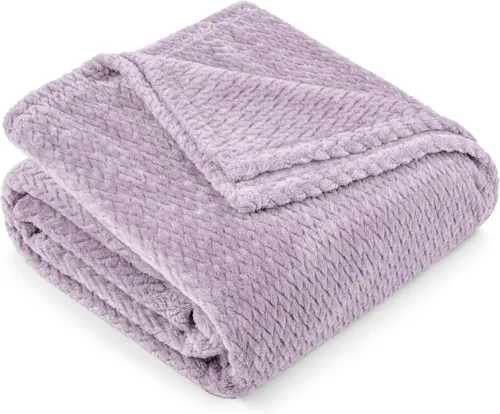 Miniatura 38 de PAVILIA - Manta de forro polar suave y sólida de color negro para sofá, mantas ligeras y mullidas y cálidas para cama, manta de franela mullida